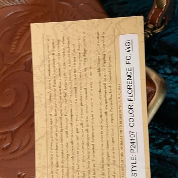 Patricia Nash Embossed Leather Clutch in Rich Brown - Picture 3 of 5